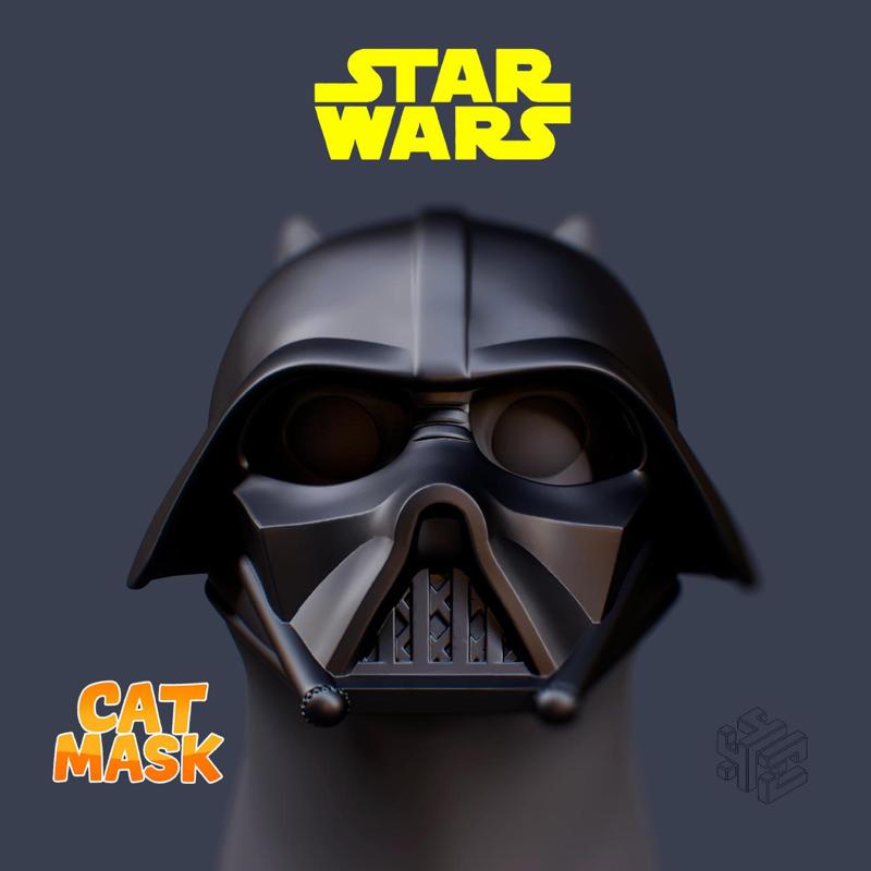 Darth Vader Cat Mask – 3D Printable Star Wars Cosplay for Pets