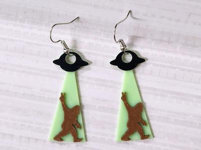 Bigfoot Abduction Earrings