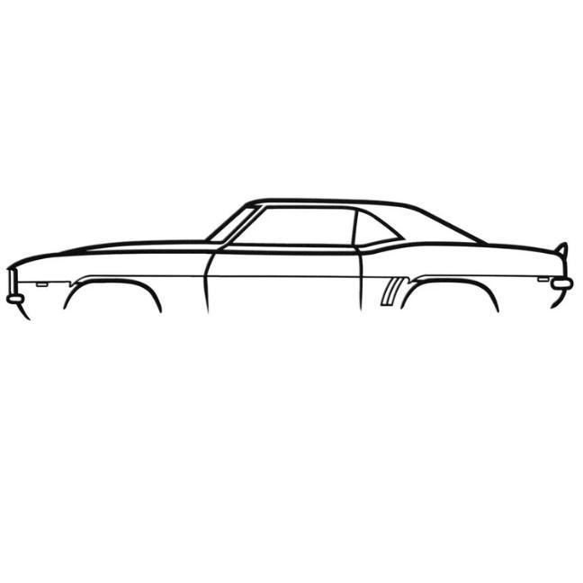 Chevrolet Camaro 1969 Silhouette Wall art