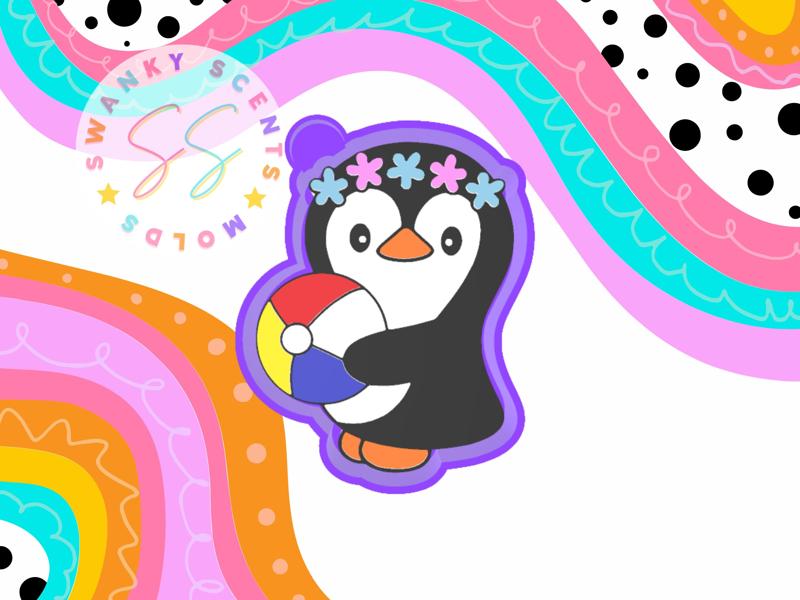 Penguin with Beach Ball Freshie STL