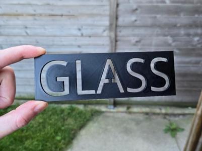 Simple "GLASS" Stencil