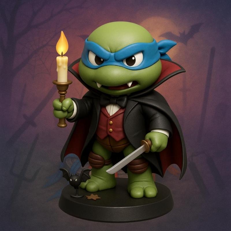 Leonardo - Vampire Halloween (TMNT) - Stylized Figure STL