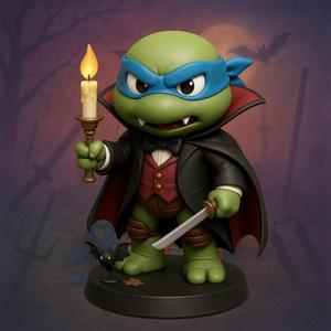 Leonardo - Vampire Halloween (TMNT) - Stylized Figure STL