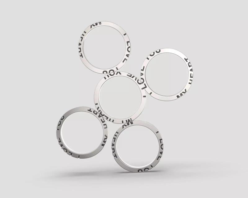 R 170 ring I LOVE YOU and MY HEART