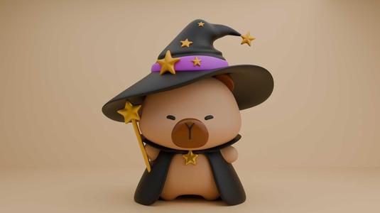 Capybara Halloween figure
