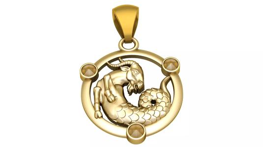 GOAT ANIMAL COIN PENDANT 3D PRINTABLE MODEL