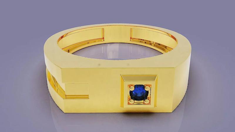 Prong set diamond wedding ring for men