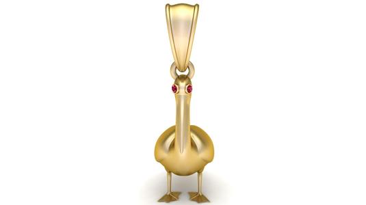 Gold Bird Pendan