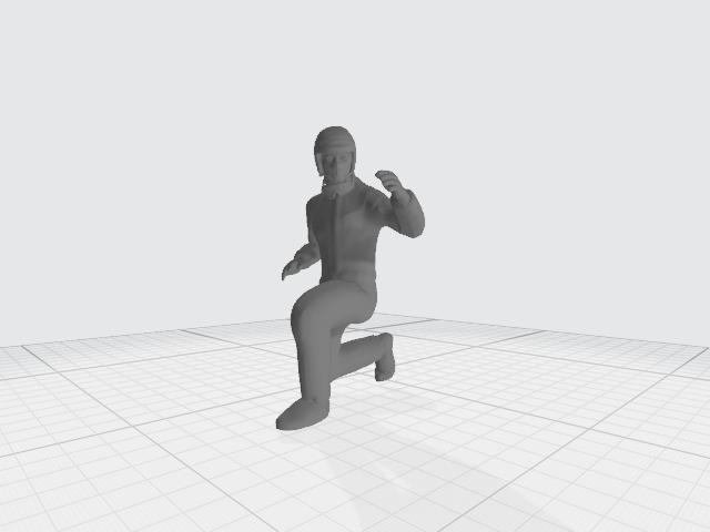 Racing driver Le Mans start