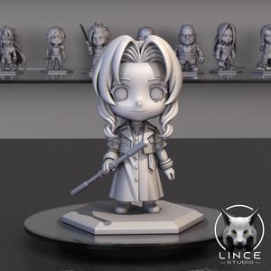 Aerith Gainsborough. Final Fanatasy 7. chibi style.