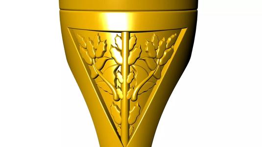 cabochon leaf engraved ring stl verified