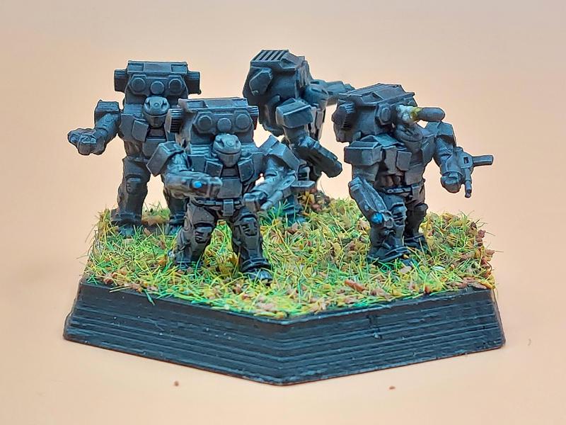 Gray Death Strike Battle Armor 6mm scale
