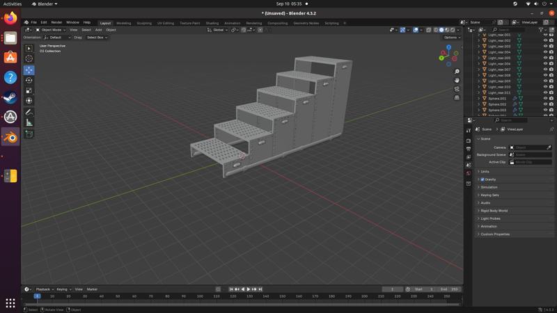 Stairs Grate Steps 40k Grimdark Sci-fi 2x6 inch with 1/2 inch steps, 3 inch tall