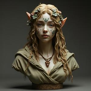 Nymph Bust: 28-32mm Fantasy Miniature