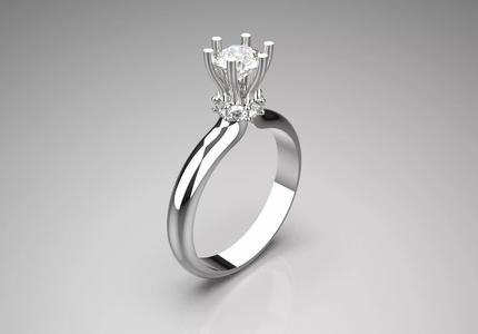 Flower design solitaire engagement ring model sr0016