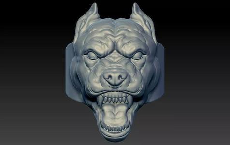 Bull Dog 3d Ring Hollow and Solid 2 Versions Available