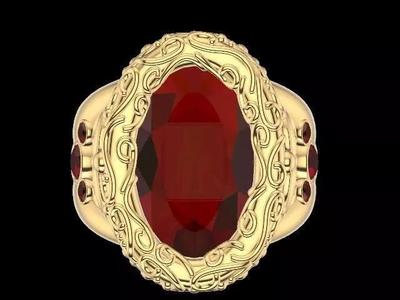 oval jumbo ring stl verified