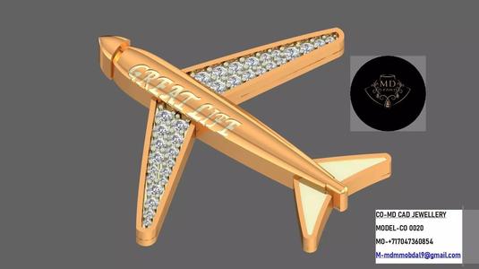 Mens Coat Pin Airplane