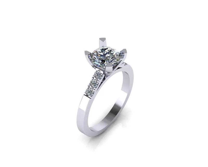 Ladies womans womens diamond ruby emerald Rings 3D print model