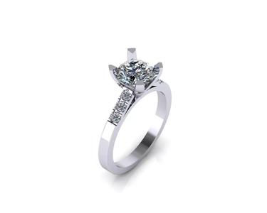 Ladies womans womens diamond ruby emerald Rings 3D print model