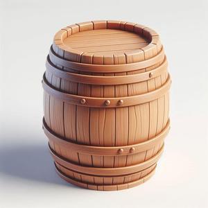 Wood Wine Drum 3D Print – Decorative Showpiece Model