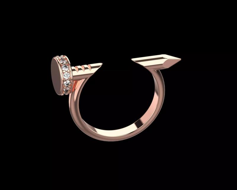 Nail Ring In The Finger with gems 15 Size N101