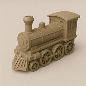3D Printable Vintage Steam Train | Locomotive STL Model | Toy or Display Decoration