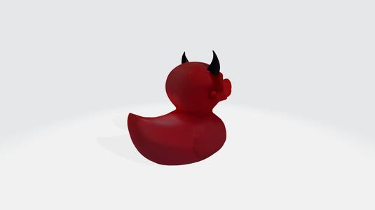 Red Devil duck - 3d model
