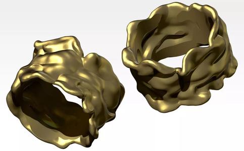 Modern Fashion CRUMPLED Woman Man Ring