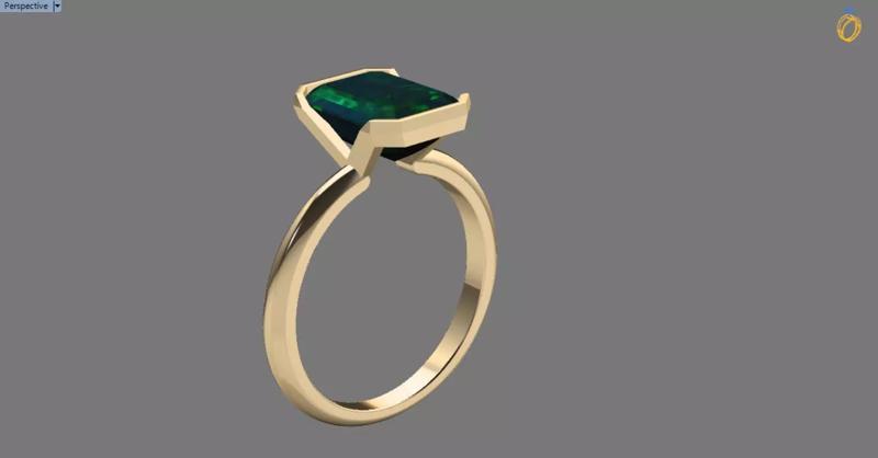 modern emerald solitaire