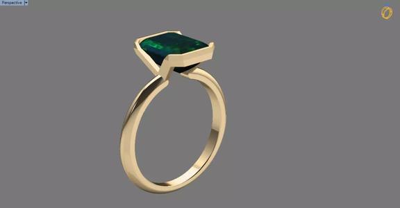 modern emerald solitaire