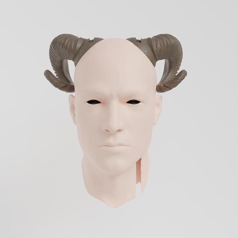 Stylized Ram Horns 3D for Cosplay/Fantasy | Detailed Demon/Faun STL Model |