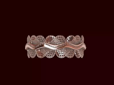 Modern Petal Jali Ring