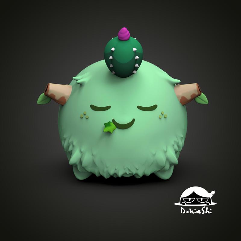 AXIE INFINITY FAN ART BIG YAK PLANT