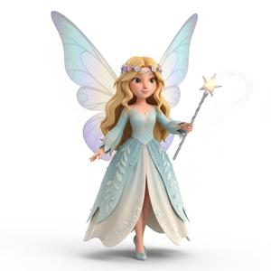 Enchanted Woodland Fairy Figurine with Magical Wand for 3D Printing | Fantasy Collectible STL