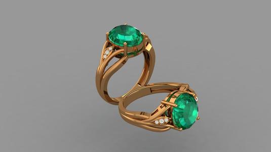 Verdant Grace Ring 3D print model
