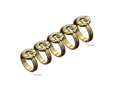 Mirrored Claddagh heart crown fashion ring US sizes 6to10