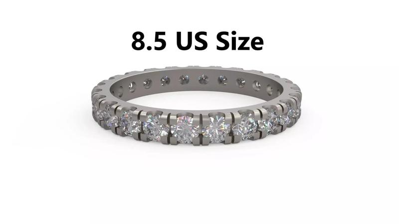 Model 1182 Eternity Diamond Ring Band US Size