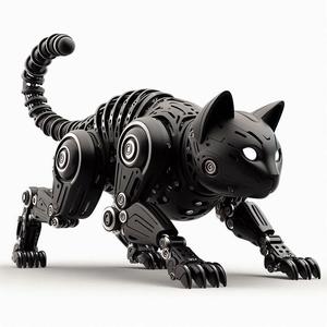 Robotic Cat 3D Print – Futuristic Mechanical Feline Model