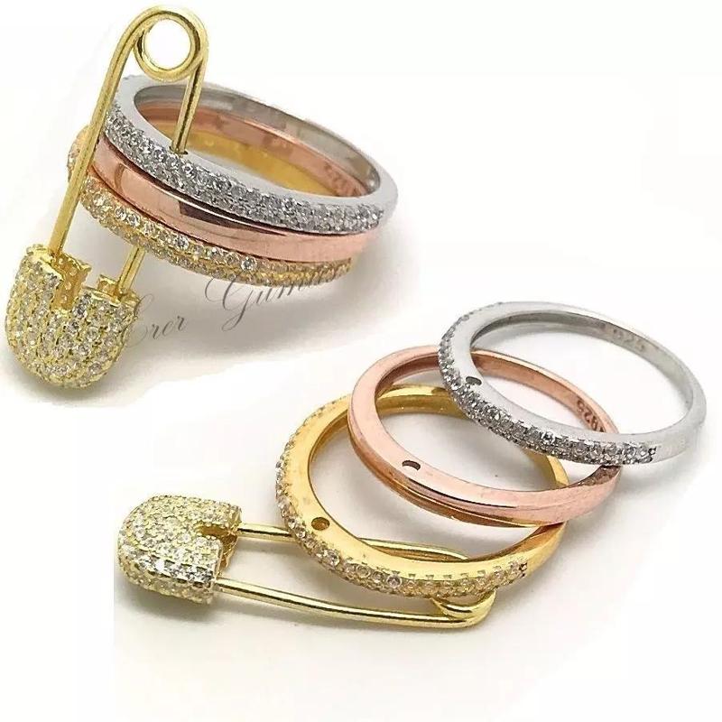 Needle ring - yellow white red gold ring 3d file