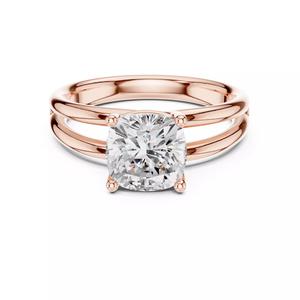 Solitaire 2CT Cushion Cut Split Shank Wedding Ring 3DM STL Video