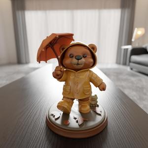 bear in the rain