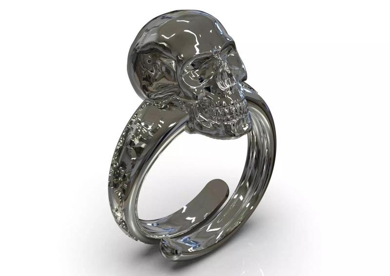 Skeleton Ring Model A Symbol of Boldness and Rock Style gr0151