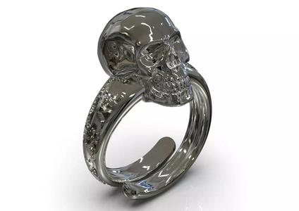 Skeleton Ring Model A Symbol of Boldness and Rock Style gr0151