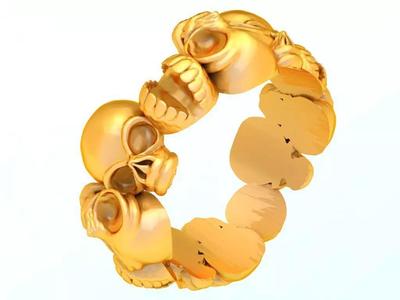 Skull ring - N6155