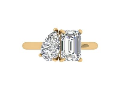 Solitair 2 Stone Ring