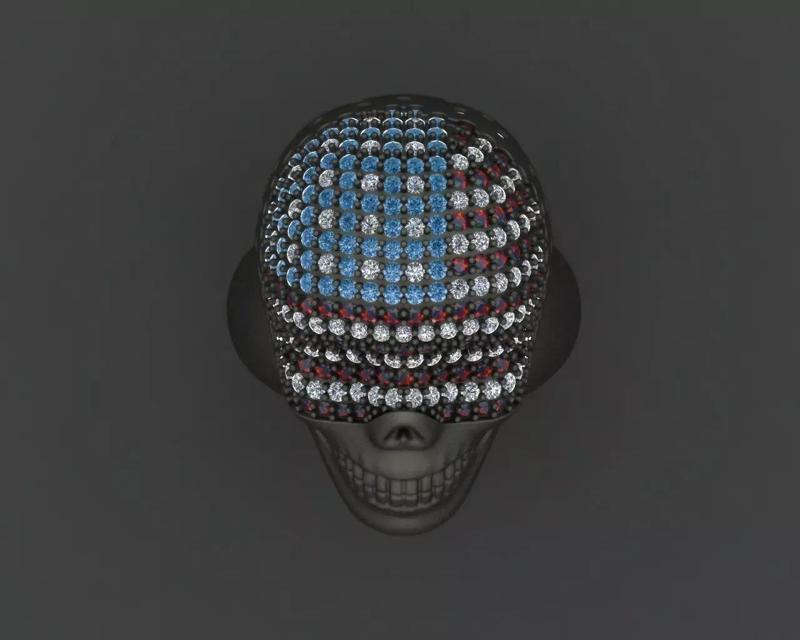 Skull USA 3D Printing Model