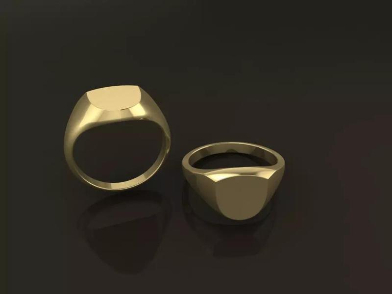 Signet Shield Ring Band Mix Size 5 6 7 8 9 10