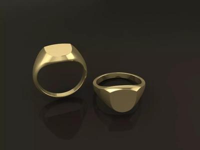 Signet Shield Ring Band Mix Size 5 6 7 8 9 10