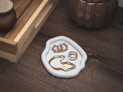 Mini tray for jewelry or decoration